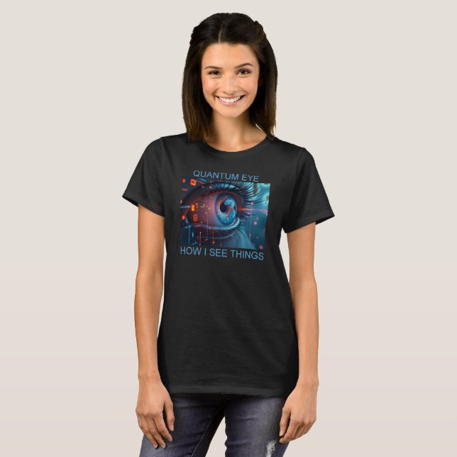 Quantum Eye things women black T-shirt (Devant entier)