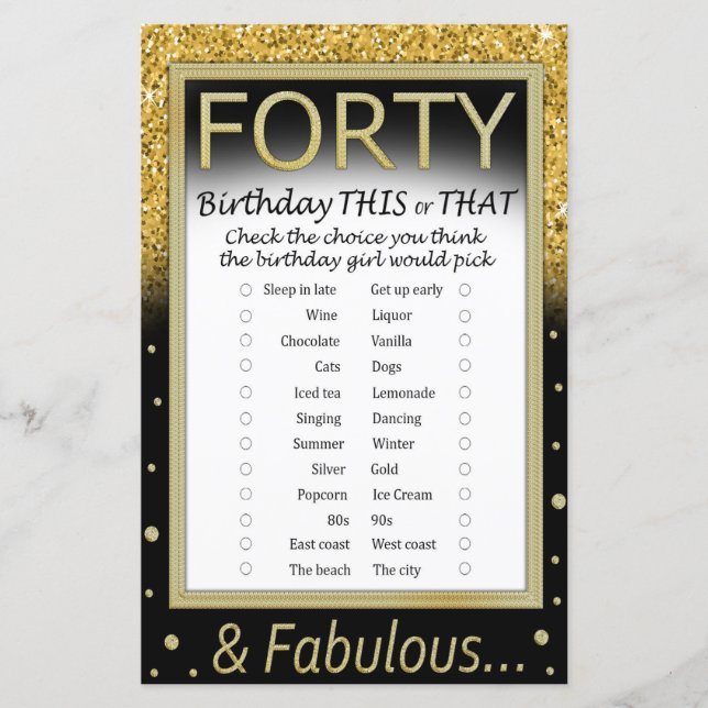 Quarante Anniversaire Ce ou Ce Jeu (Devant)