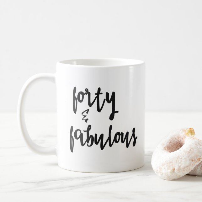 Quarante et fabuleux - 40e Anniversaire Mug (Avec donut)