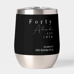 Quarante Noir et Blanc 40e fête d'anniversaire Fav