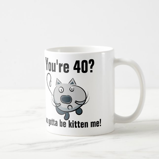 Quarantième anniversaire drôle, tasses de café de (Droite)