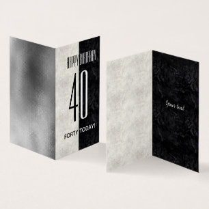 Quarantième anniversaire élégant simple de marbre