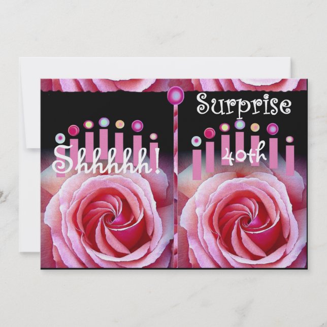 quarantième Invitation de fête d'anniversaire de (Devant)