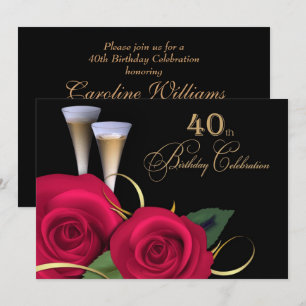 quarantième Invitations de coutume de célébration