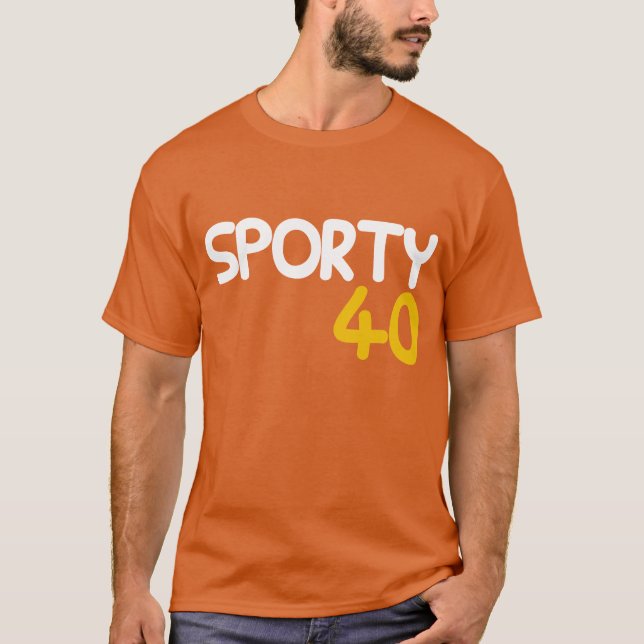 Quarantième T-shirt SPORTIF d'anniversaire inspiré (Devant)
