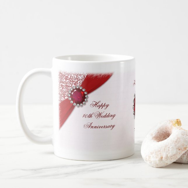 quarantième Tasse d'anniversaire de mariage (Avec donut)