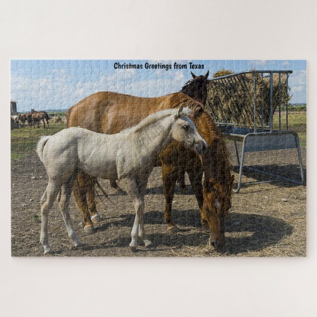 Quarter Horses Texas. Jigsaw Puzzle (Horizontal)