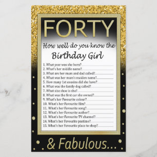 Quarty Tu connais bien la fille d'anniversaire