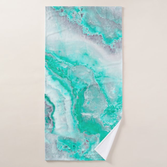 Quartz blanc de minerai d'agate de pierre gemme (Serviette de bain)