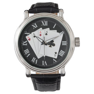 Quatre As Jouer Cartes Montre Poignée