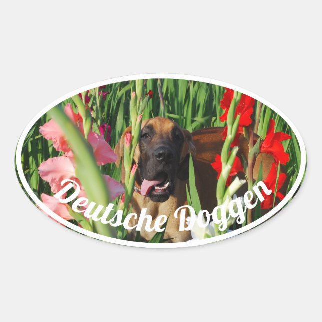 Quatre autocollants de Dogue (Devant)