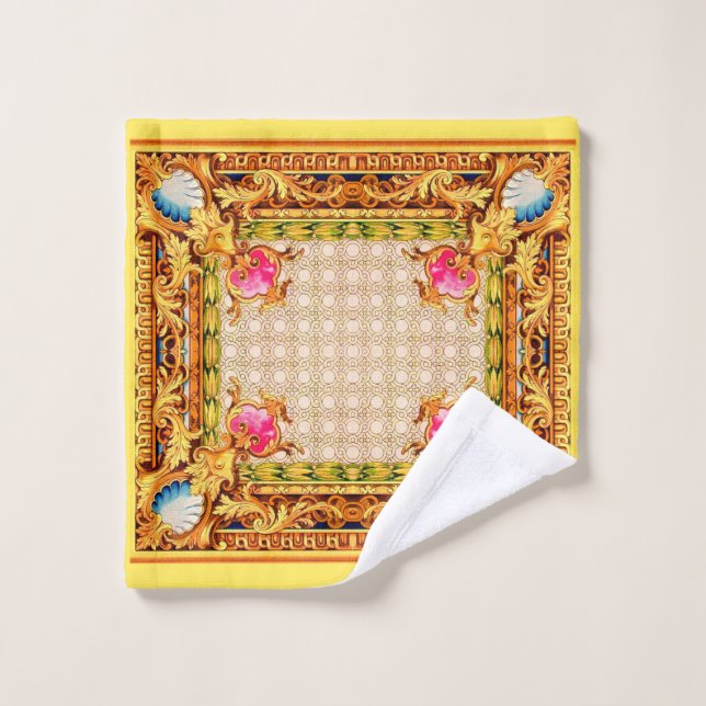 quatre coins Baroque (Gant de toilette)