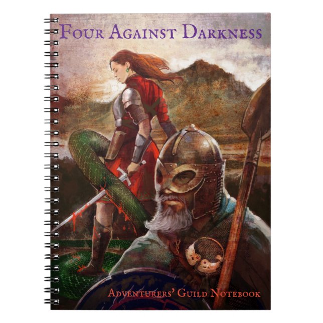 Quatre contre le carnet rayé par obscurité (Devant)