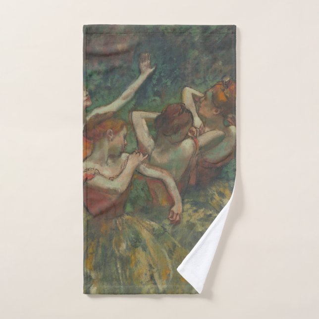 Quatre danseuses, peinture impressionniste, Edgar  (Serviette à main)