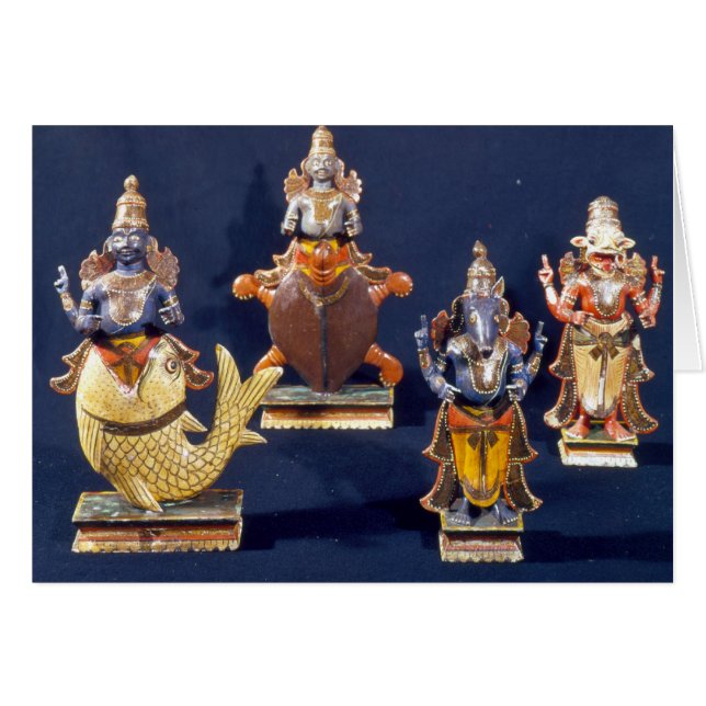 Quatre des incarnations de Vishnu (Devant horizontal)