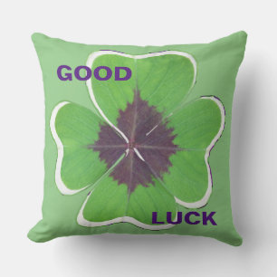 Quatre Feuilles Clover Bon Luck Jeu Oreiller