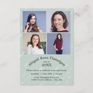 Quatre flèches de collage de photos-3x5 Faire-part