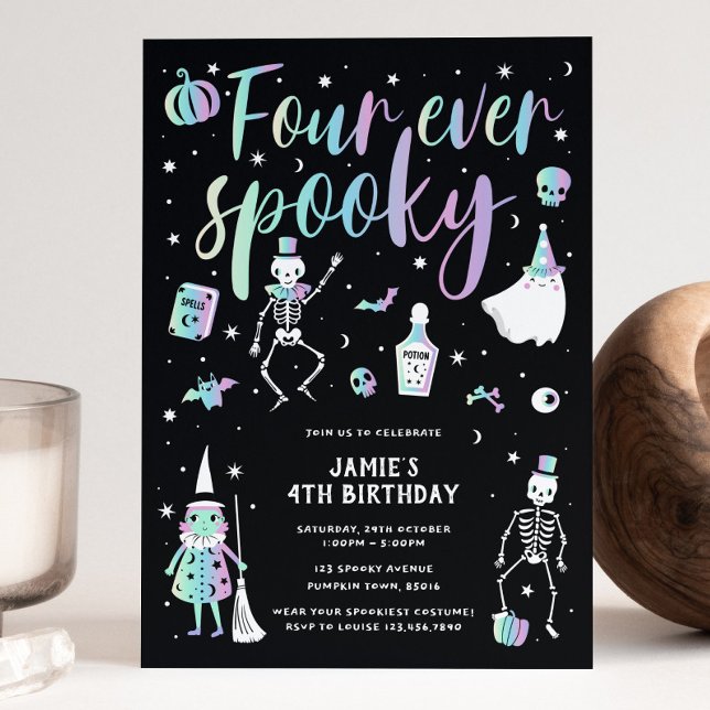 Quatre Invitation Éffrayante Halloween (Créateur téléchargé)