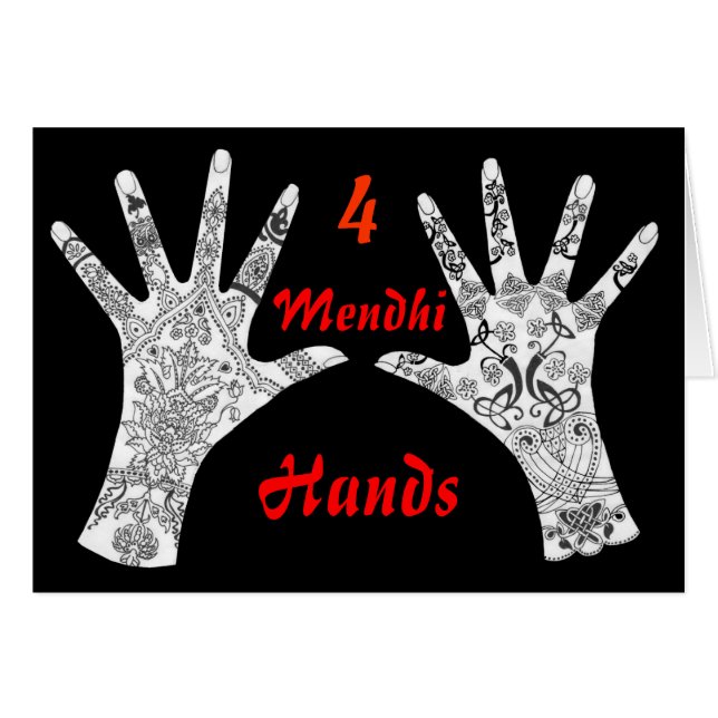 Quatre mains de Mendhi (Devant horizontal)