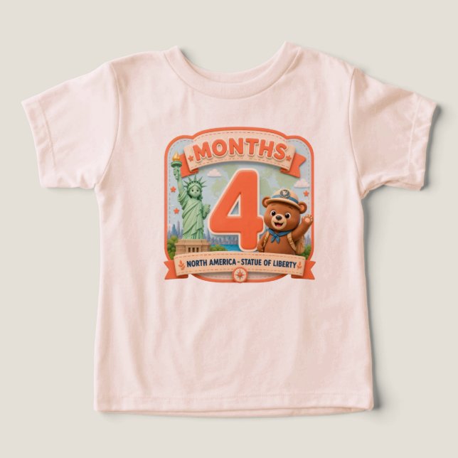 Quatre mois autour du monde – Bébé explorateur mig (Design Recto)