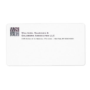 Quatre Monogrammes Grille Avery Étiquette d'expédi