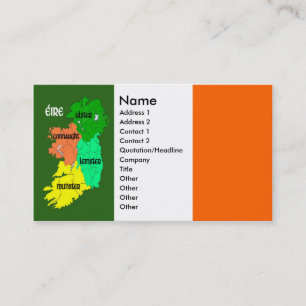 Quatre provinces des cartes de visite de l'Irlande