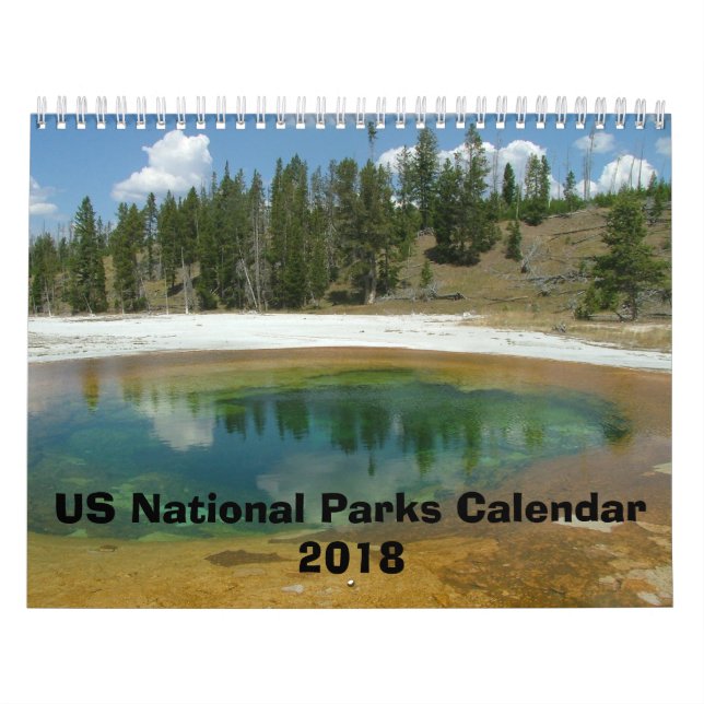 Quatre saisons dans le calendrier 2018 de parcs (Protection)