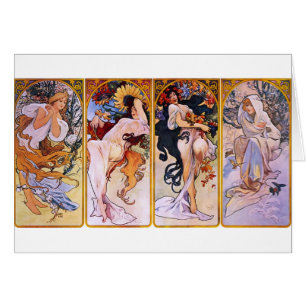 Quatre saisons par Alphonse Mucha