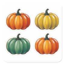 Quatre Stickers Citrouilles