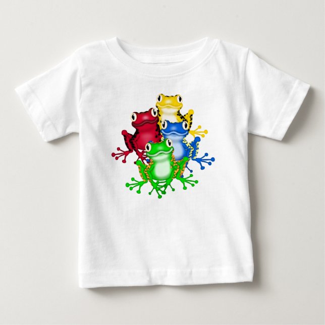 Quatre T-shirts et cadeaux de grenouilles (Devant)