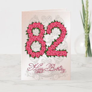 quatre-vingt-deuxième carte d'anniversaire avec