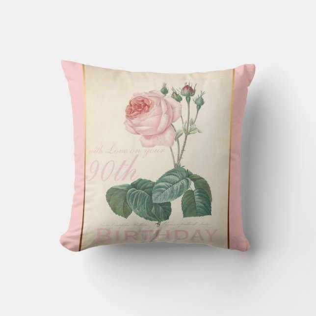 quatre-vingt-dixième Coussin de rose de cru de (Recto)
