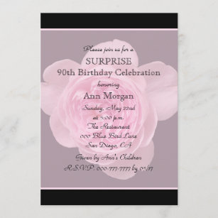 Invitations Faire Part Cartes Anniversaire De 90 Ans Zazzle Fr