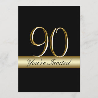 Quatre-vingt-dixième invitations d'anniversaire en