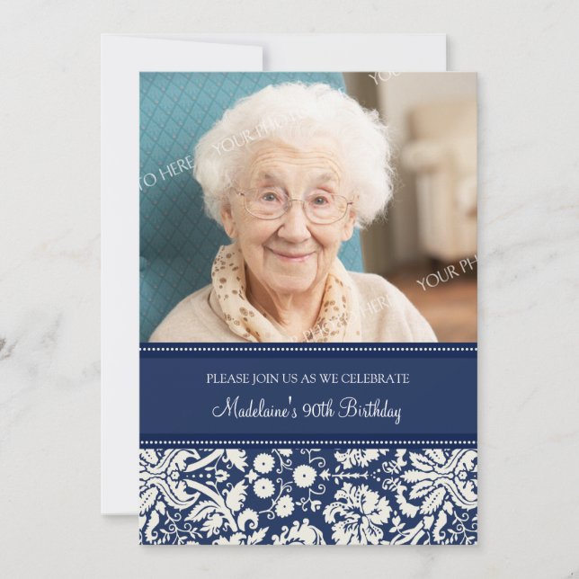 Quatre-vingt-dixième invitations de fête (Devant)