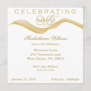 Quatre-vingt-dixième invitations de fête