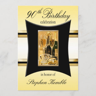 Quatre-vingt-dixième invitations personnalisées de