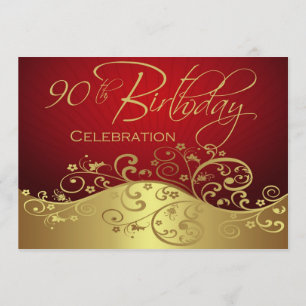Quatre-vingt-dixième invitations personnalisées de