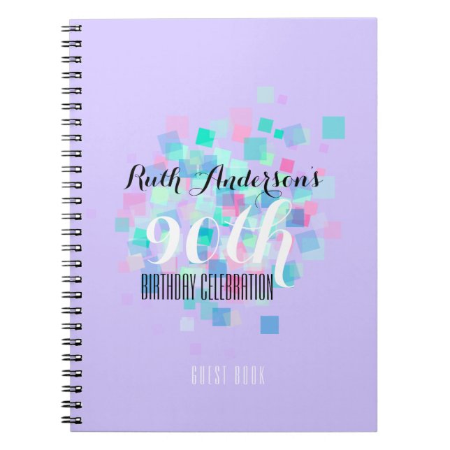 Quatre-vingt-dixième livre d'invité de fête (Devant)