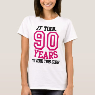 quatre-vingt-dixième T-SHIRT d'anniversaire