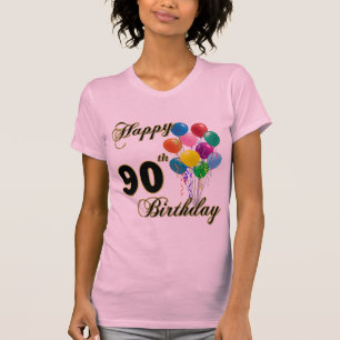 Quatre-vingt-dixième T-shirt heureux