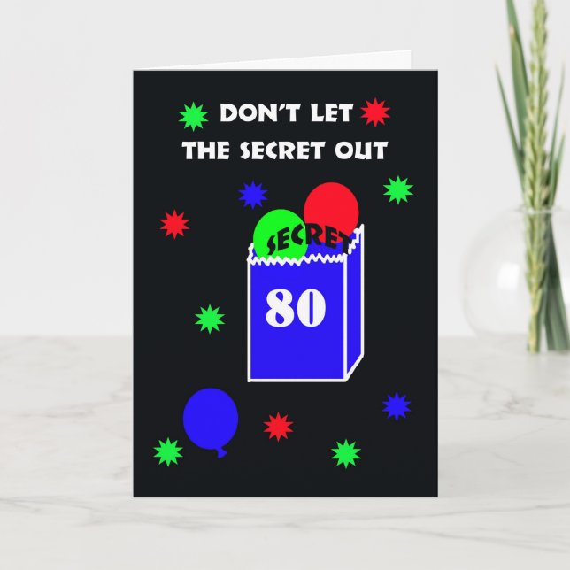 quatre-vingtième Invitation de fête d'anniversaire (Devant)