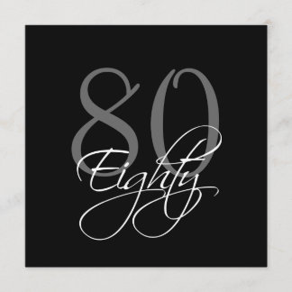 Quatre-vingtième invitations d'anniversaire de