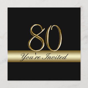 Quatre-vingtième invitations d'anniversaire en