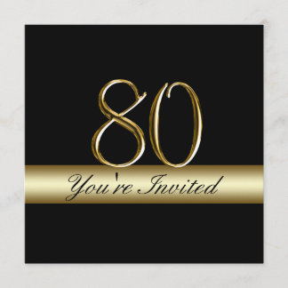 Quatre-vingtième invitations d'anniversaire en