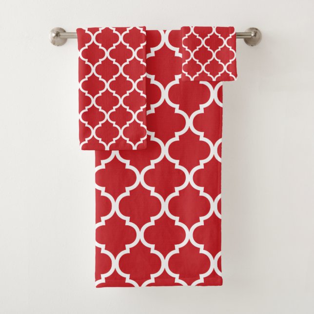 Quatrefoil blanc rouge (En situation)
