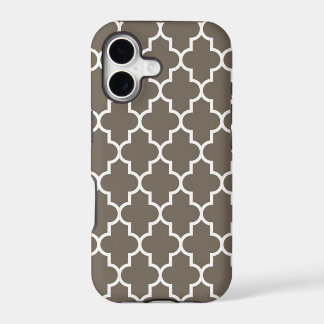 Quatrefoil brun chocolat