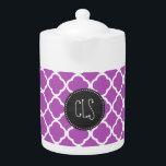 Quatrefoil Mauve profond ; aspect Retro Chalkboard<br><div class="desc">Vous aimerez ce design vintage, élégant et mignon avec le design motif Deep Mauve Quatrefoil ! Nous vous avons invitation à notre magasin, Baby shower Boutique, pour voir ce design de tableau noir rétro cool sur beaucoup plus de grands produits personnalisables, y compris les invitations rétro Baby Shower et cadeaux...</div>