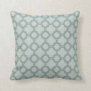 Quatrefoil Palladian Bleu Coussin décoratif