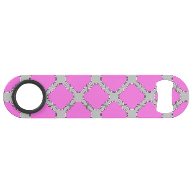 Quatrefoil rose et gris (Devant (Horizontal))